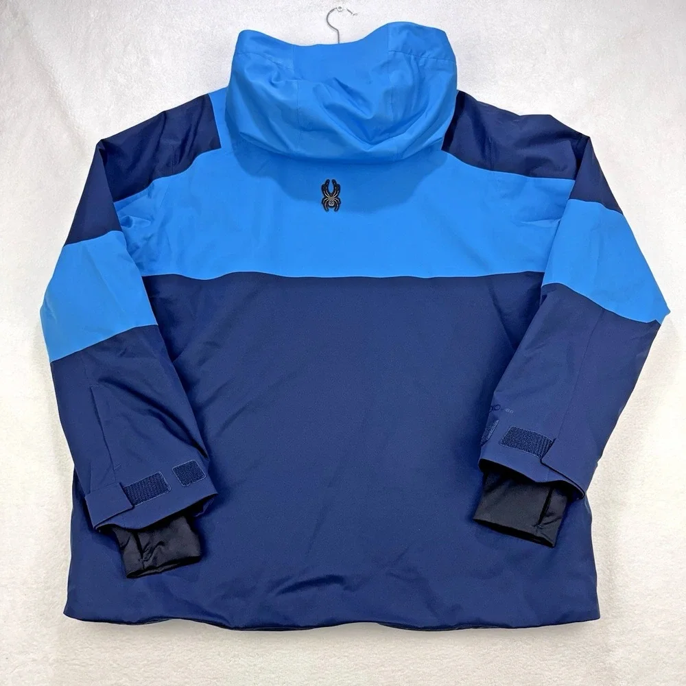 Spyder Contact Jacket Men‎ Blue 2XL 10K Waterproof Insulated Ski Snowboard